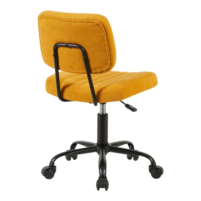 Office chair Warra pakoworld fabric in yellow shade 50x52x76-86cm