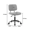 Office chair Warra pakoworld fabric in yellow shade 50x52x76-86cm