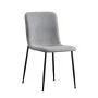 Gratify pakoworld chair gray fabric-leg black metal 43x56x83cm
