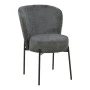 Chair Houlian pakoworld athracite fabric-black metal leg 46x66x89cm