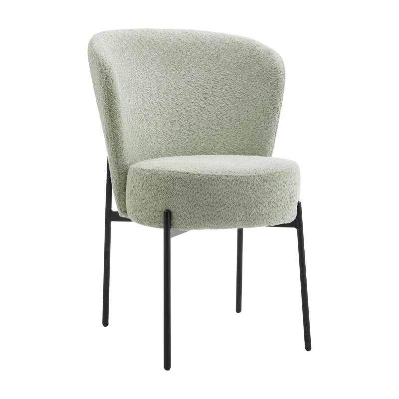 Chair Houlian pakoworld mint fabric-black metal leg 46x66x89cm