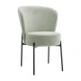 Chair Houlian pakoworld mint fabric-black metal leg 46x66x89cm