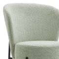 Chair Houlian pakoworld mint fabric-black metal leg 46x66x89cm