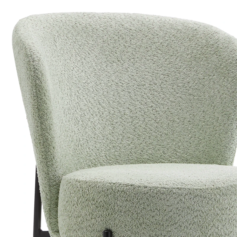 Chair Houlian pakoworld mint fabric-black metal leg 46x66x89cm
