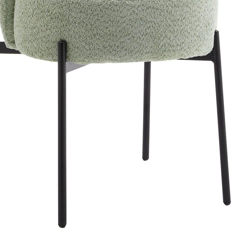 Chair Houlian pakoworld mint fabric-black metal leg 46x66x89cm