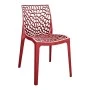 Chair Hush pakoworld stackable burgundy red PP 41x53x80.5cm