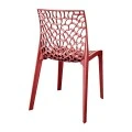 Chair Hush pakoworld stackable burgundy red PP 41x53x80.5cm