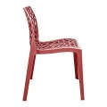 Chair Hush pakoworld stackable burgundy red PP 41x53x80.5cm