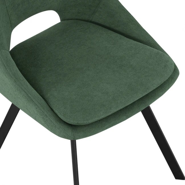 Καρέκλα Initiate pakoworld πράσινο ύφασμα-πόδι μαύρο μέταλλο 48x57x85εκ