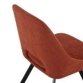 Καρέκλα Initiate pakoworld terracotta ύφασμα-πόδι μαύρο μέταλλο 48x57x85εκ