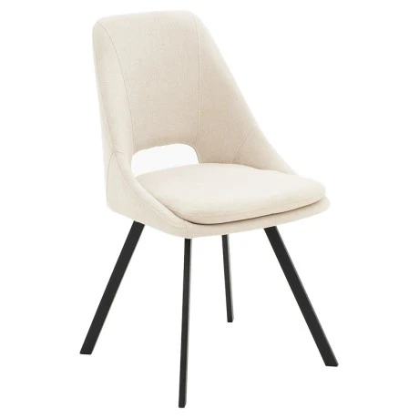 Initiate pakoworld chair fabric cream-leg black