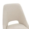 Initiate pakoworld chair bouclé fabric cream-leg black