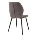Chair Jelour pakoworld dark grey velvet with black metal leg 55x54,5x84,5cm