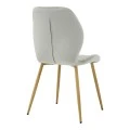 Chair Jelour pakoworld grey velvet with natural color metal leg 55x54,5x84,5cm
