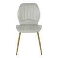 Chair Jelour pakoworld grey velvet with natural color metal leg 55x54,5x84,5cm