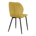 Jelour pakoworld velvet chair in yellow shade 46.5x60x84cm