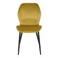Jelour pakoworld velvet chair in yellow shade 46.5x60x84cm