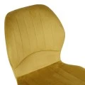 Jelour pakoworld velvet chair in yellow shade 46.5x60x84cm