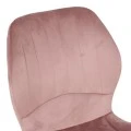 Jelour pakoworld velvet chair in rotten apple shade-natural metal legs 46.5x60x84cm