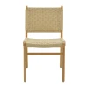 Καρέκλα Julien pakoworld rubberwood φυσικό-έδρα φυσικό σχοινί 61x54x85εκ