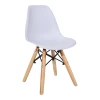 Julita chair for children pakoworld PP white pp and natural beech wood 35x31x57.5cm