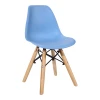 Julita chair for children pakoworld PP blue pp and natural beech wood 35x31x57.5cm