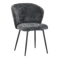 Karg pakoworld chair grey fabric-leg black metal 57x62x80cm