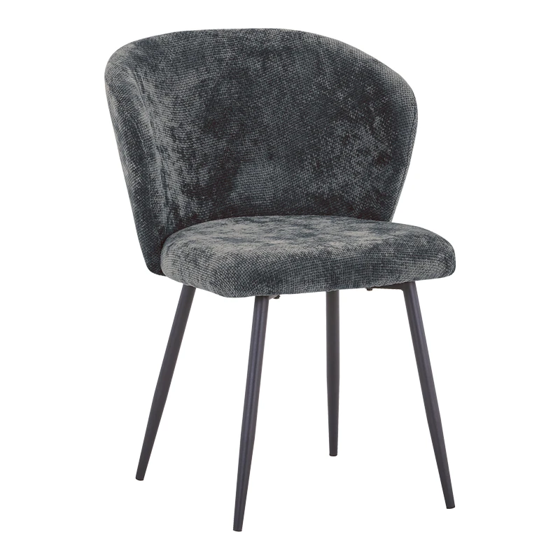Karg pakoworld chair grey fabric-leg black metal 57x62x80cm