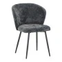 Karg pakoworld chair grey fabric-leg black metal 57x62x80cm