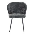 Karg pakoworld chair grey fabric-leg black metal 57x62x80cm