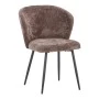 Chair Karg pakoworld brown fabric-leg black metal 57x62x80cm