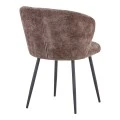 Chair Karg pakoworld brown fabric-leg black metal 57x62x80cm
