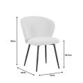 Chair Karg pakoworld brown fabric-leg black metal 57x62x80cm