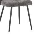 Chair Karg pakoworld brown fabric-leg black metal 57x62x80cm