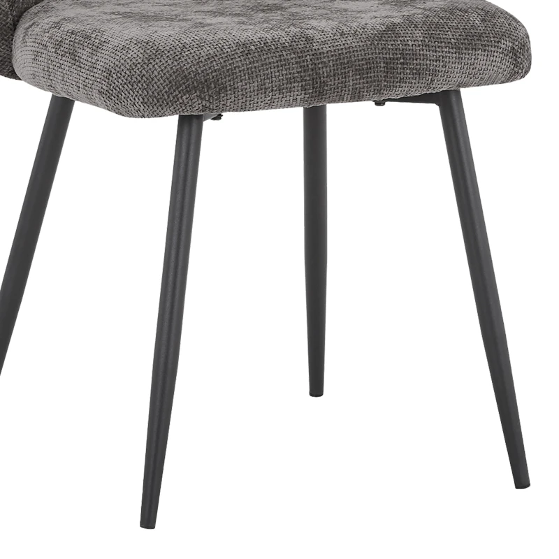 Chair Karg pakoworld brown fabric-leg black metal 57x62x80cm