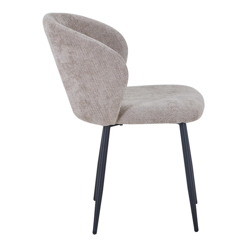 Karg pakoworld chair beige fabric-leg black metal 57x62x80cm