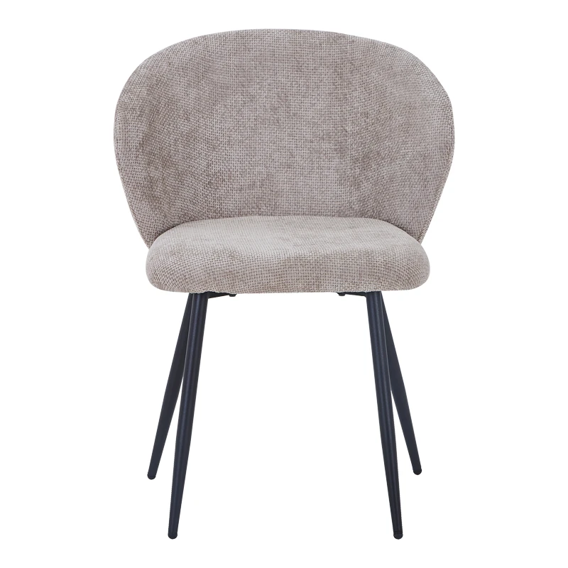 Karg pakoworld chair beige fabric-leg black metal 57x62x80cm