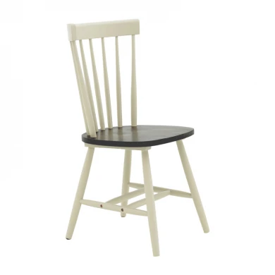 Καρέκλα Larus pakoworld φυσικό ξύλo rubberwood ανθρακί-λευκό 50x49x90εκ.