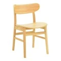 Lumnia chair pakoworld rubberwood in natural shade 46x50x76cm
