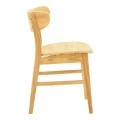 Lumnia chair pakoworld rubberwood in natural shade 46x50x76cm