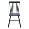 Melia pakoworld rubberwood chair in black shade 45x51x87cm