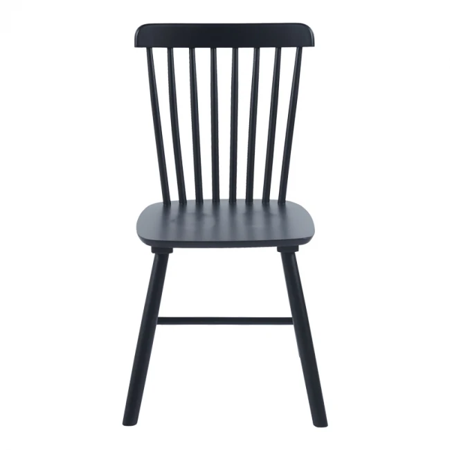 Melia pakoworld rubberwood chair in black shade 45x51x87cm