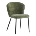Chair Mercy pakoworld olive green fabric with black metal leg 57x60.5x79cm