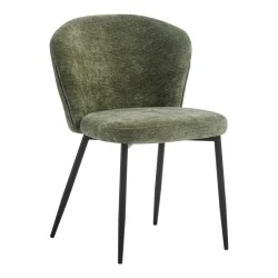 Chair Mercy pakoworld olive green fabric with black metal leg 57x60.5x79cm Chair Mercy pakoworld olive green fabric with black metal leg 57x60.5x79cm