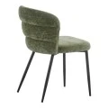 Chair Mercy pakoworld olive green fabric with black metal leg 57x60.5x79cm