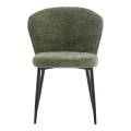 Chair Mercy pakoworld olive green fabric with black metal leg 57x60.5x79cm