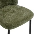 Chair Mercy pakoworld olive green fabric with black metal leg 57x60.5x79cm