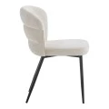 Chair Mercy pakoworld beige fabric with black metal leg 57x60.5x79cm