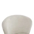 Chair Mercy pakoworld beige fabric with black metal leg 57x60.5x79cm