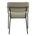 Chair Morel pakoworld grey fabric-black metal leg 55x55x76cm